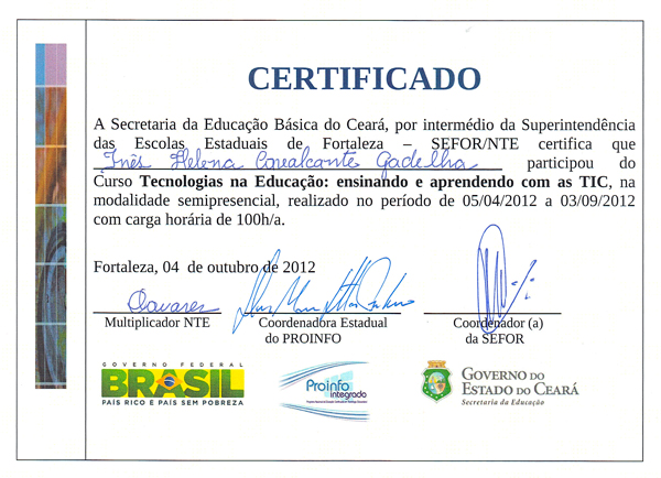 Curso TIC na SEFOR 2012